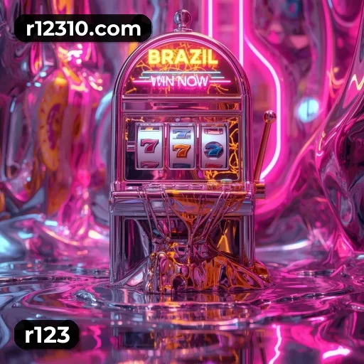 App r123 para iOS e Android — interface mobile, login biométrico e PIX integrado